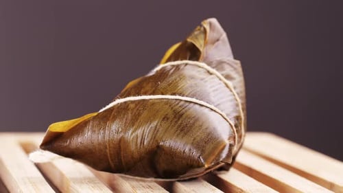Close Up Of Asian Bamboo Rice Dumpling