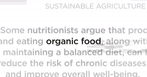 Organic food natural diet headline titles media seamless loop