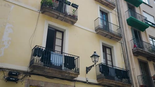 Laundry on Balcony in Barcelona