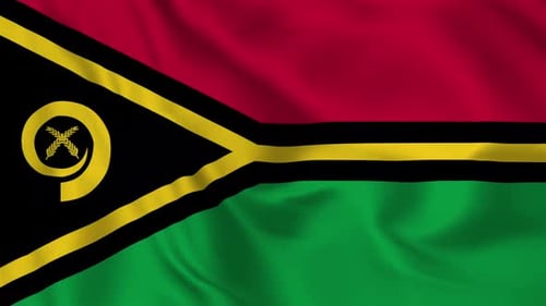 Waving Flag of Vanuatu Loop Animation