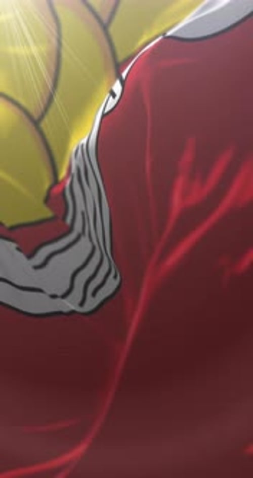 Vertical Waving Flag Animation with Detailed Crest