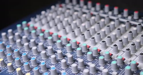 Analog Mixing Console at Recording Sound Studio Studio