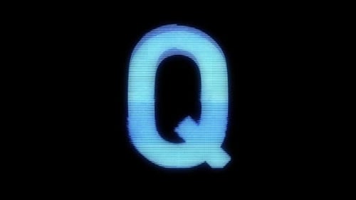 Digital Distorted Letter Q