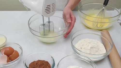 Baking ingredients for pastry and dessert preparation