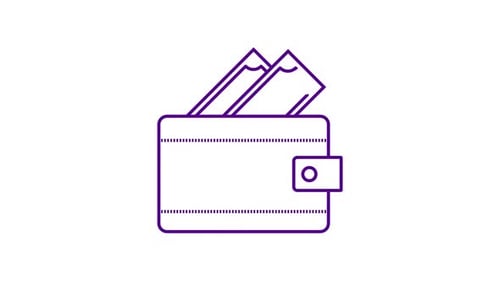 Animiertes Wallet-Symbol