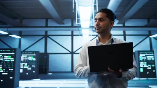 System Administrator in Data Center Managing Servers