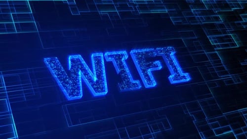 Wi-Fi text animation 4k. Vd 720