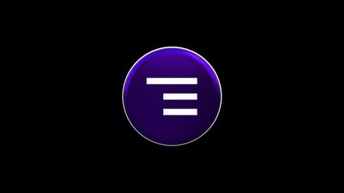 3D Rotating Menu Icon with Modern Geometric Design