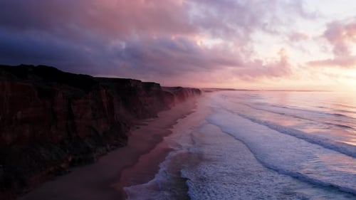 Cinematic and Epic Drone Shot of Peniche Portugal