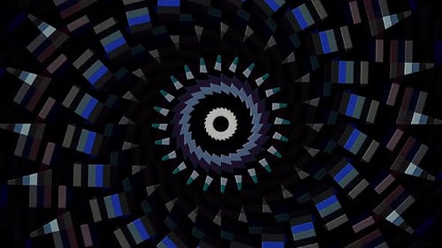 Abstract background moving stripes and flashing with shining light dots. Animation with circles