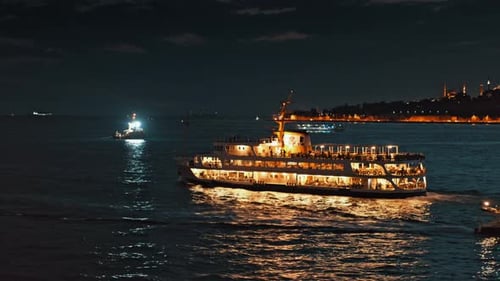 Vues aériennes de 4 km de la ville d'Istanbul et de l'océan, Turquie