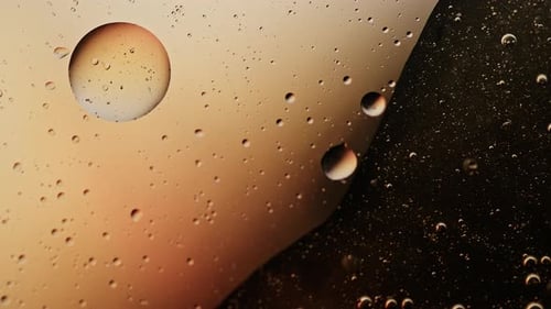 Abstract Macro Footage of Liquids and Bubbles