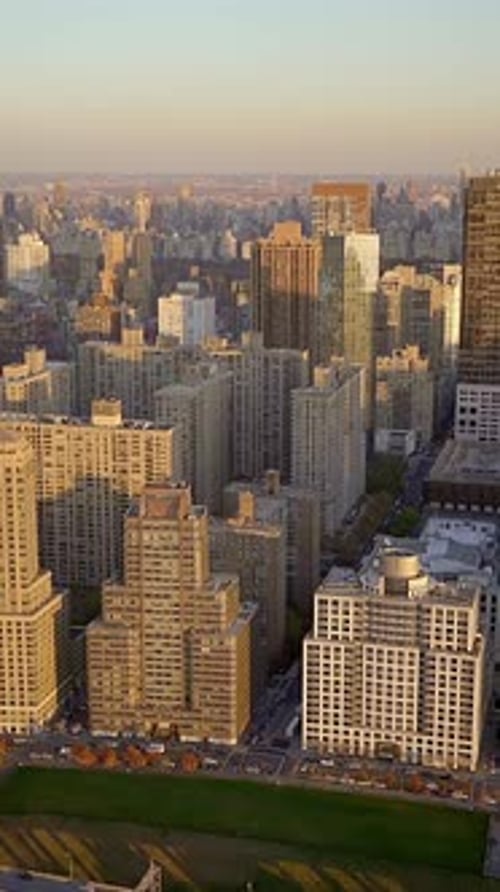 Aerial View of an Urban Skyline Filled with Modern Architecture and Design Details