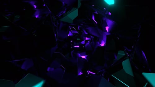 Turquoise And Purple Curved Abstract Interdimensional Tunnel Background Vj Loop In 4K
