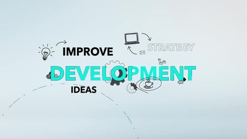 Infographic Development Typography Background