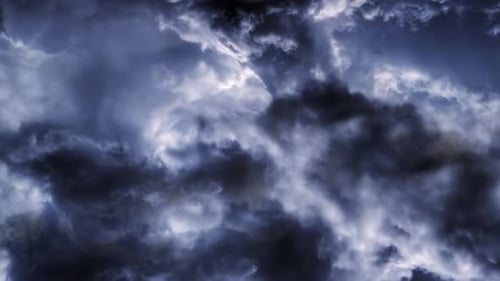 Stormy Clouds Swirling in the Dark Sky