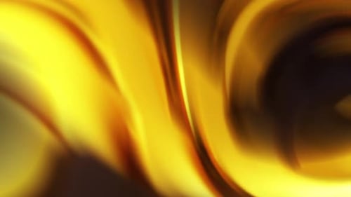 Seamless Loop of Abstract Golden Fluid Motion Background