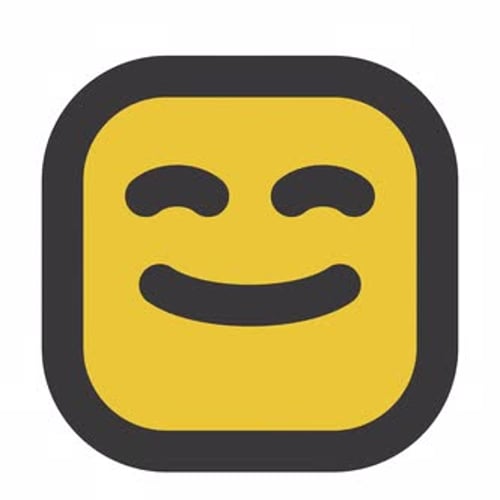 Animated Happy Face Emoji Icon Loop