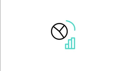 Data Visualization Flat Design Icon Animation
