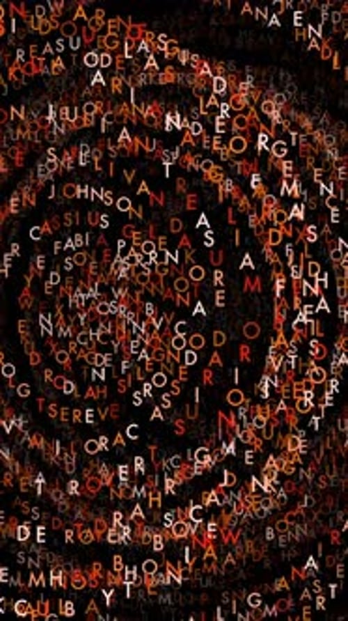 Spiral of Letters A Stunning Visual Fusion of Language and Artistic Design Elements