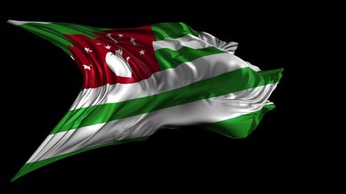 Realistic 3D Waving Flag of Abkhazia