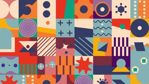Farbiger geometrischer animierter Hintergrund