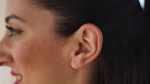 Extreme Closeup of Woman's Face Showing Detail