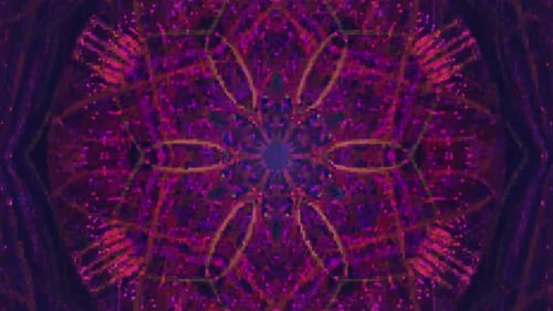 Vibrant Abstract Particle Kaleidoscope Background Animation Loop