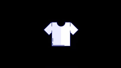 Minimalist T-Shirt Icon Animation in Flat Design Style