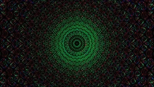 Abstract background moving stripes and flashing with shining light dots. Animation with circles