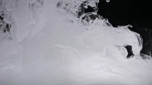 Abstract White Ink Diffuses in Water