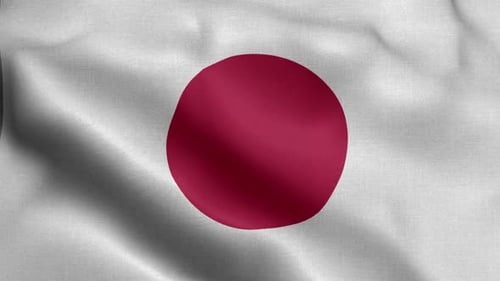 Animated Waving Flag of Japan