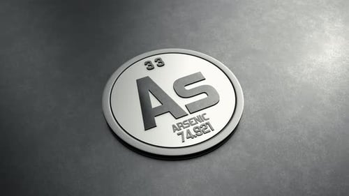 Arsenic Chemical Element 3D Coin Animation