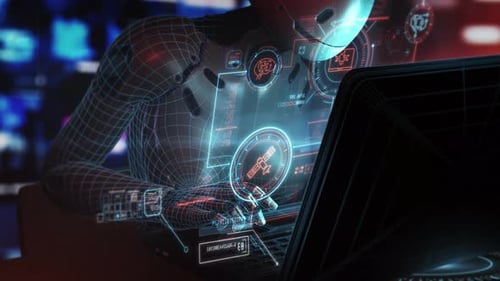 Robot Controlling Satellite Using Laptop with Futuristic User Interface