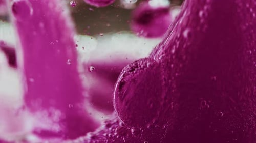 Abstract Mesmerizing Liquid Oil Bubbles Moves In Water 13