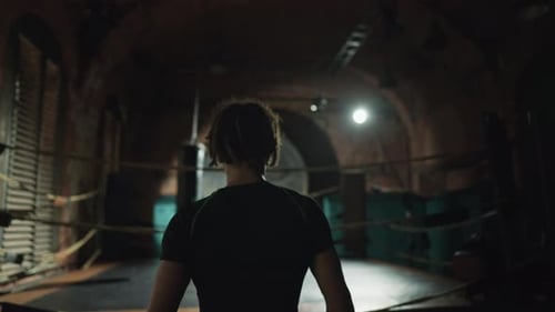Sport und Fitness: Followshot mit Profiboxer wechselt in den Boxring — Motivierter junger Erwachsener