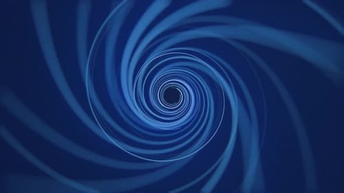 Abstrakter Hintergrund mit blauen spiralförmigen Lichtstrahlen