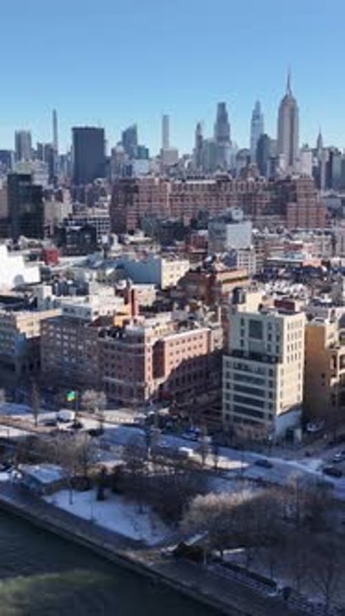 New York Skyline At Manhattan In New York United States.