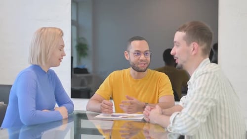 Team Meeting in Workplace Office