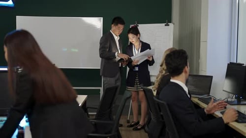 Group of programmers are coding at office.