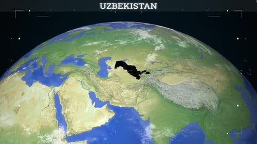 Digital Earth Globe Highlight Animation with Futuristic UI