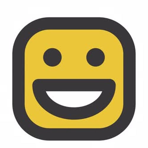 Animated Flat Design Laughing Emoji Icon