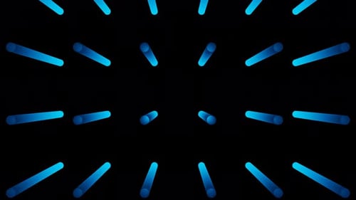Abstract Blue Gradient Neon Tubes Loop Animation Background