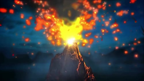 volcano eruption animation