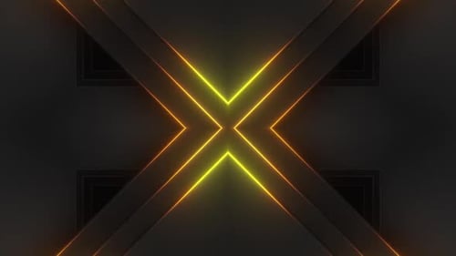 Animated Neon Glowing Lines Forming X Shape Background