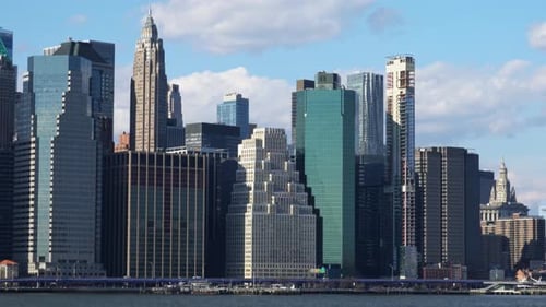 Manhattan skyline panorama with skyscrapers, New York City