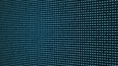 Futuristic Information Technology Background: High-Tech Binary Code Animation HD