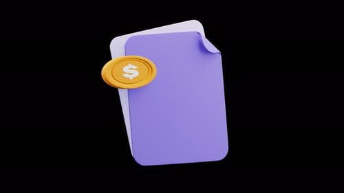 3D Animated Business Report with Upward Financial Growth