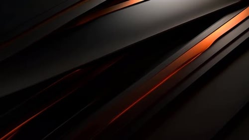 Abstract Fluid Dark Metallic Motion Background with Glowing Lines