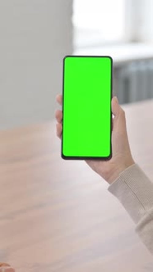 Multi Ethnic People Using Smartphone with Chroma Key, vertical video
